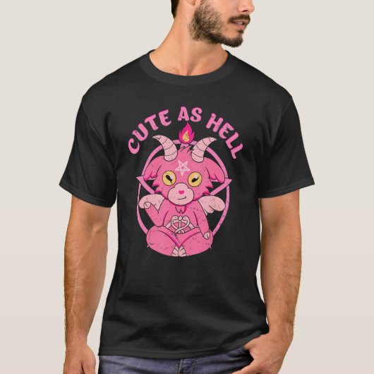 Baphomet Niedlich als Hell Esoteric Niedlich Satan T-Shirt (Vorderseite)