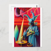 Baphomet nimmt die Köderfantasie Postkarte (Vorne/Hinten)