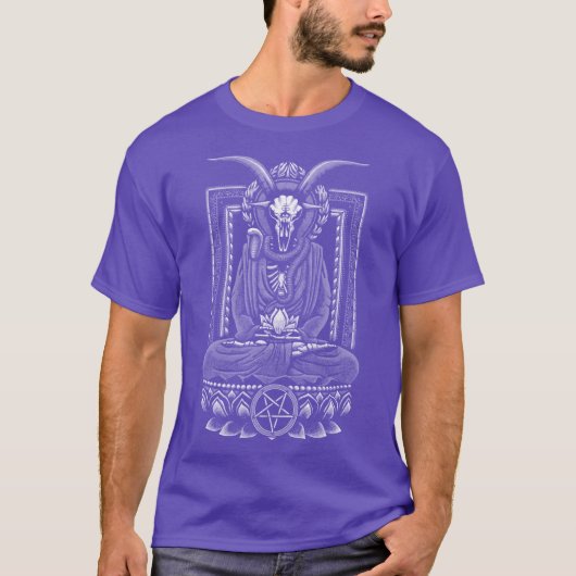 Baphomet Nirvana White Halftone vintage T-Shirt (Vorderseite)