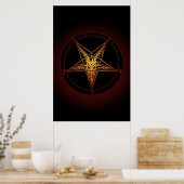 Baphomet Old Style Art Print Poster (Küche)