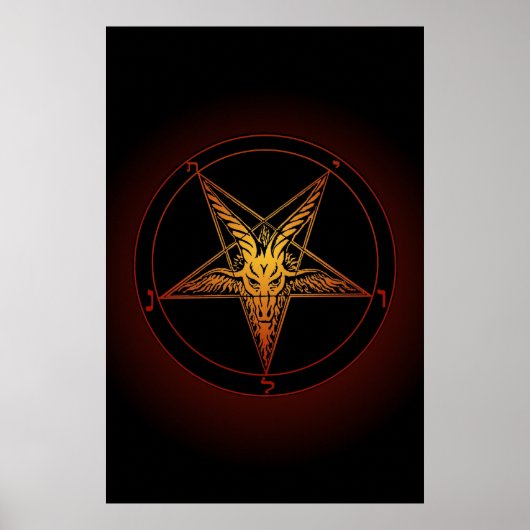 Baphomet Old Style Art Print Poster (Vorne)