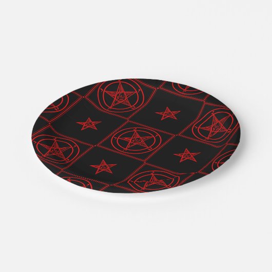 Baphomet Pappteller (Schrägansicht)