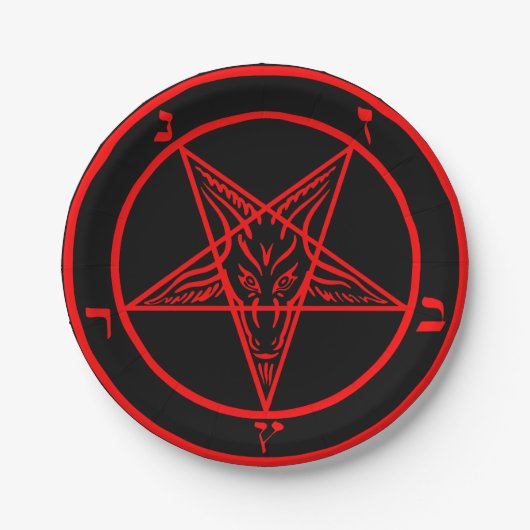 Baphomet Pappteller (Vorderseite)
