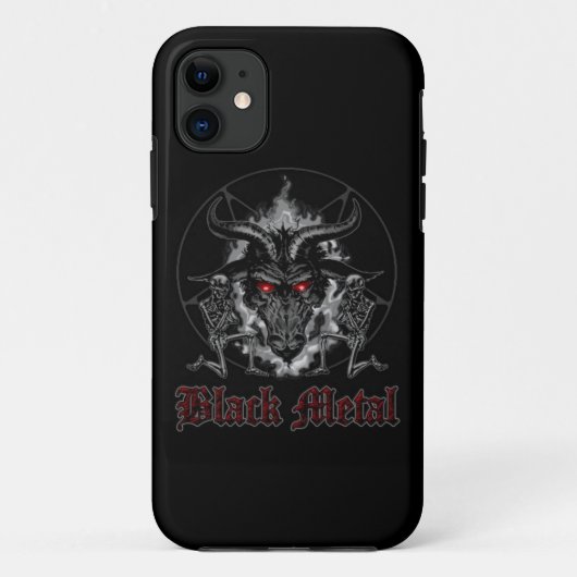 Baphomet Pentagram Black Metal Case-Mate iPhone Hülle (Rückseite)