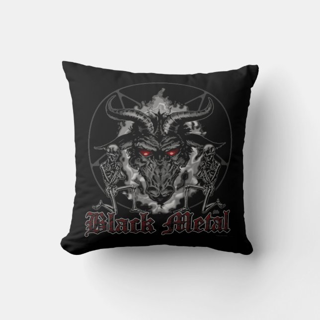 Baphomet Pentagram Black Metal Kissen (Vorderseite)