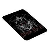 Baphomet Pentagram Black Metal Magnet (Rechte Seite)