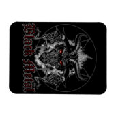 Baphomet Pentagram Black Metal Magnet (Horizontal)