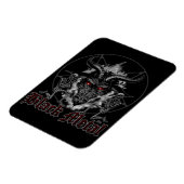 Baphomet Pentagram Black Metal Magnet (Linke Seite)