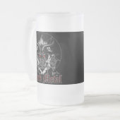 Baphomet Pentagram Black Metal Mattglas Bierglas (Vorderseite Links)