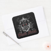 Baphomet Pentagram Black Metal Quadratischer Aufkleber (Umschlag)
