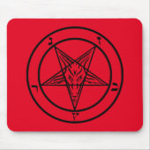 Baphomet Pentagram Maus Pad Mousepad (Vorne)