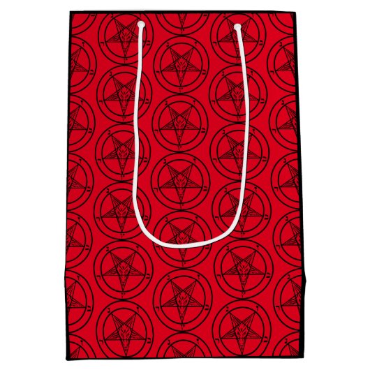 Baphomet Pentagram  Mittlere Geschenktüte (Rückseite)