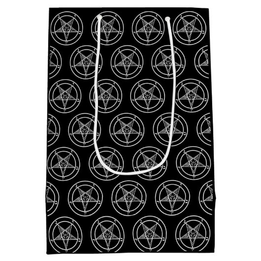 Baphomet Pentagram  Mittlere Geschenktüte (Rückseite)