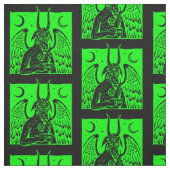 Baphomet Pentagram Mond Kaffeemödeme grün Stoff (Muster)