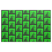 Baphomet Pentagram Mond Kaffeemödeme grün Stoff (Fat Quarter (45,7 x 55,9 cm))