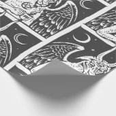 Baphomet Pentagram Moon Kaffeemödeme weiß Geschenkpapier (Ecke)