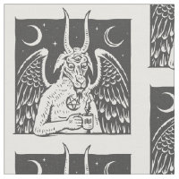 Baphomet Pentagram Moon Kaffeemödeme weiß