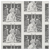 Baphomet Pentagram Moon Kaffeemödeme weiß Stoff (Muster)