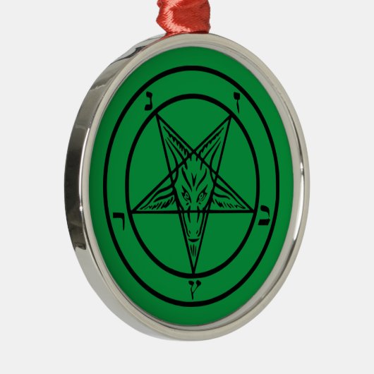 Baphomet Pentagram Ornament Aus Metall (Rechts)