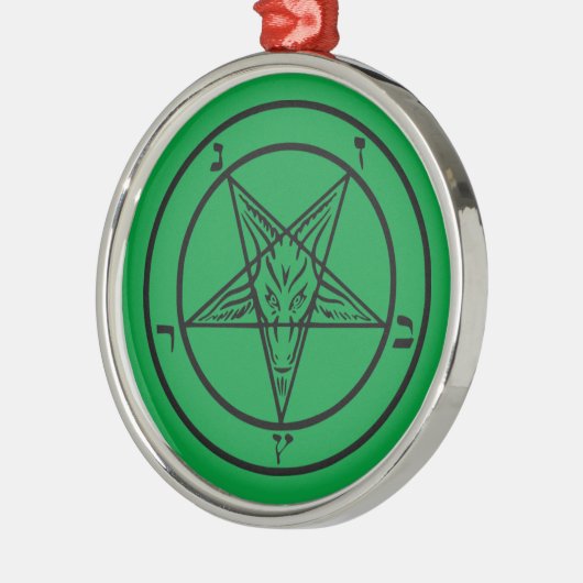 Baphomet Pentagram Ornament Aus Metall (Links)