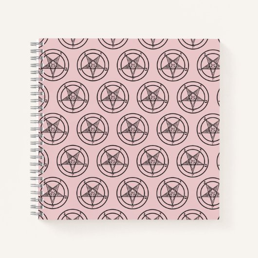Baphomet Pentagram Pink Satanic Notizblock (Vorderseite)