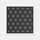 Baphomet Pentagram Satan Cocktail Serviette (Vorderseite)
