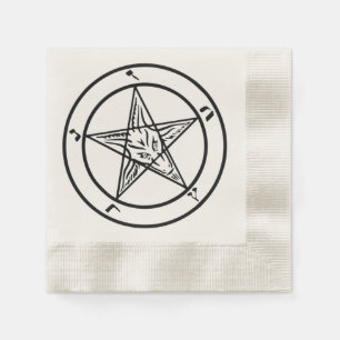 Baphomet Pentagram Satanic Cocktail Napkin Serviette