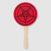 Baphomet Pentagram Satanic Fächer (Rückseite)