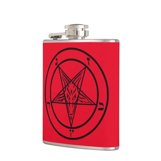 Baphomet Pentagram Satanic Flachmann (Links)