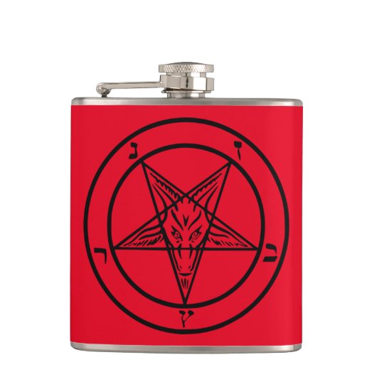 Baphomet Pentagram Satanic Flachmann (Vorderseite)