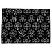 Baphomet Pentagram Satanic Große Geschenktüte (Rückseite)