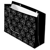 Baphomet Pentagram Satanic Große Geschenktüte (Vorderseite Schrägansicht)
