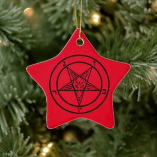 Baphomet Pentagram Satanic Keramik Ornament