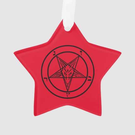 Baphomet Pentagram Satanic Ornament (Rückseite)