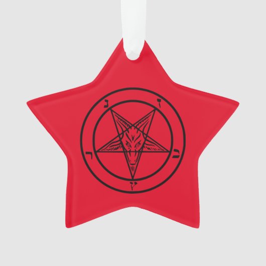 Baphomet Pentagram Satanic Ornament (Vorderseite)