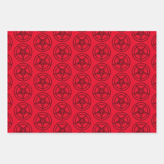 Baphomet Pentagram Satanic Packpapier Blätter (Vorderseite)