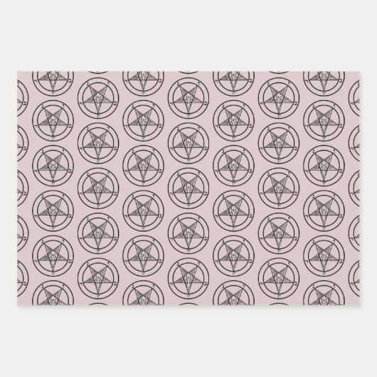 Baphomet Pentagram Satanic Packpapier Blätter (Vorderseite 2)
