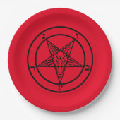 Baphomet Pentagram Satanic Paper Plate Pappteller (Vorderseite)