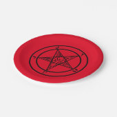 Baphomet Pentagram Satanic Paper Plate Pappteller (Schrägansicht)