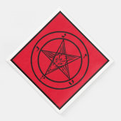 Baphomet Pentagram Satanic Serviette (Ecke)