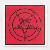 Baphomet Pentagram Satanic Serviette (Vorderseite)