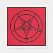Baphomet Pentagram Satanic Serviette (Vorderseite)