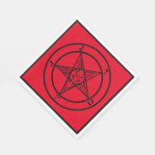 Baphomet Pentagram Satanic Serviette (Ecke)