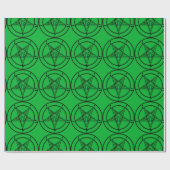 Baphomet Pentagram Satanic Wrapping Paper Geschenkpapier (Flach)