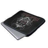 Baphomet Pentagram-Schwarz-Metall Laptopschutzhülle (Vorne Knopf)