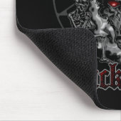 Baphomet Pentagram-Schwarz-Metall Mousepad (Ecke)