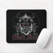 Baphomet Pentagram-Schwarz-Metall Mousepad (Mit Mouse)