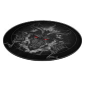 Baphomet Pentagram-Schwarz-Metall Schneidebrett (Ecke)