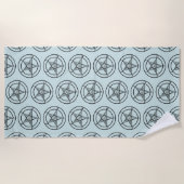 Baphomet Pentagram Strandtuch (Vorderseite)