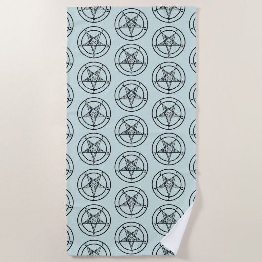 Baphomet Pentagram Strandtuch (Vorderseite)